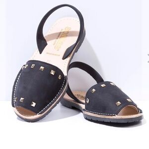Solillas Noche Clavo Studded Leather Menorcan Sandals